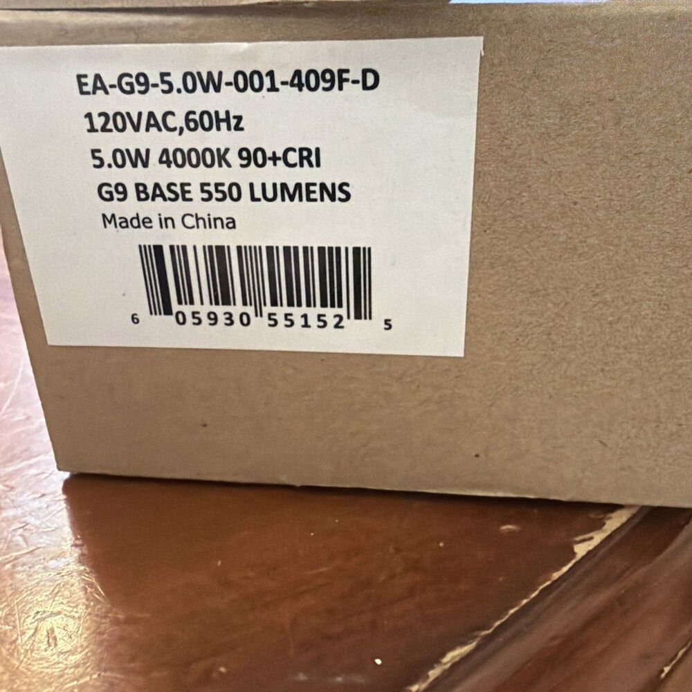 EmeryAllen EA-G9-5.0W-001-409F-D G9 LED 5W 4000K 90CRI Dimmable 550lm 7-PACK